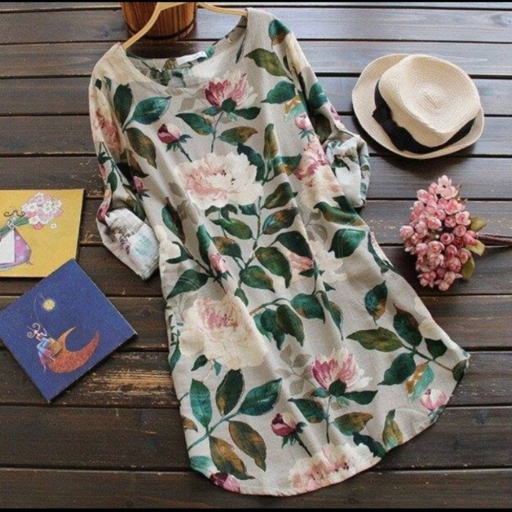 NEW Cupshe Rustic A-Line Floral Dress